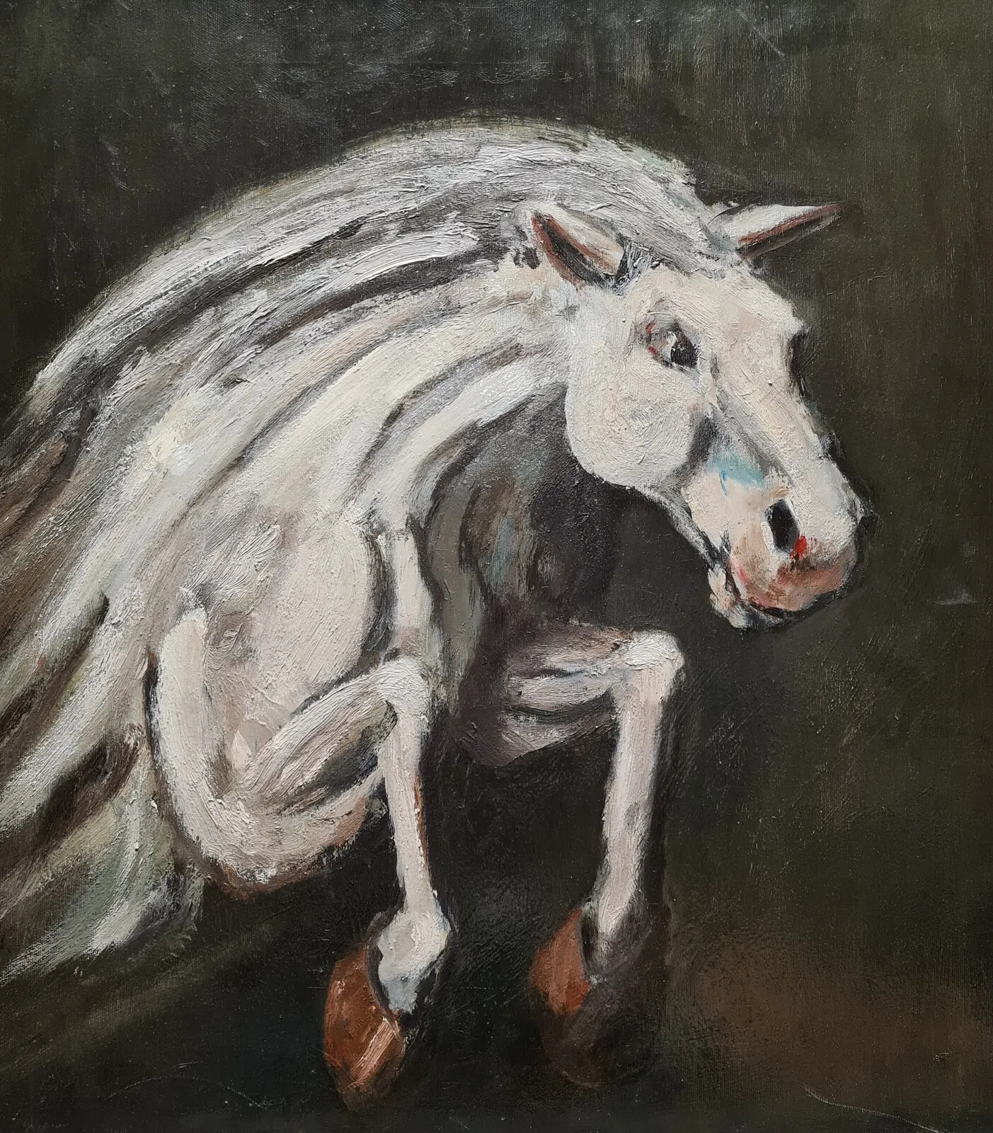 Oljemålning Själahästen av Irem Babovic