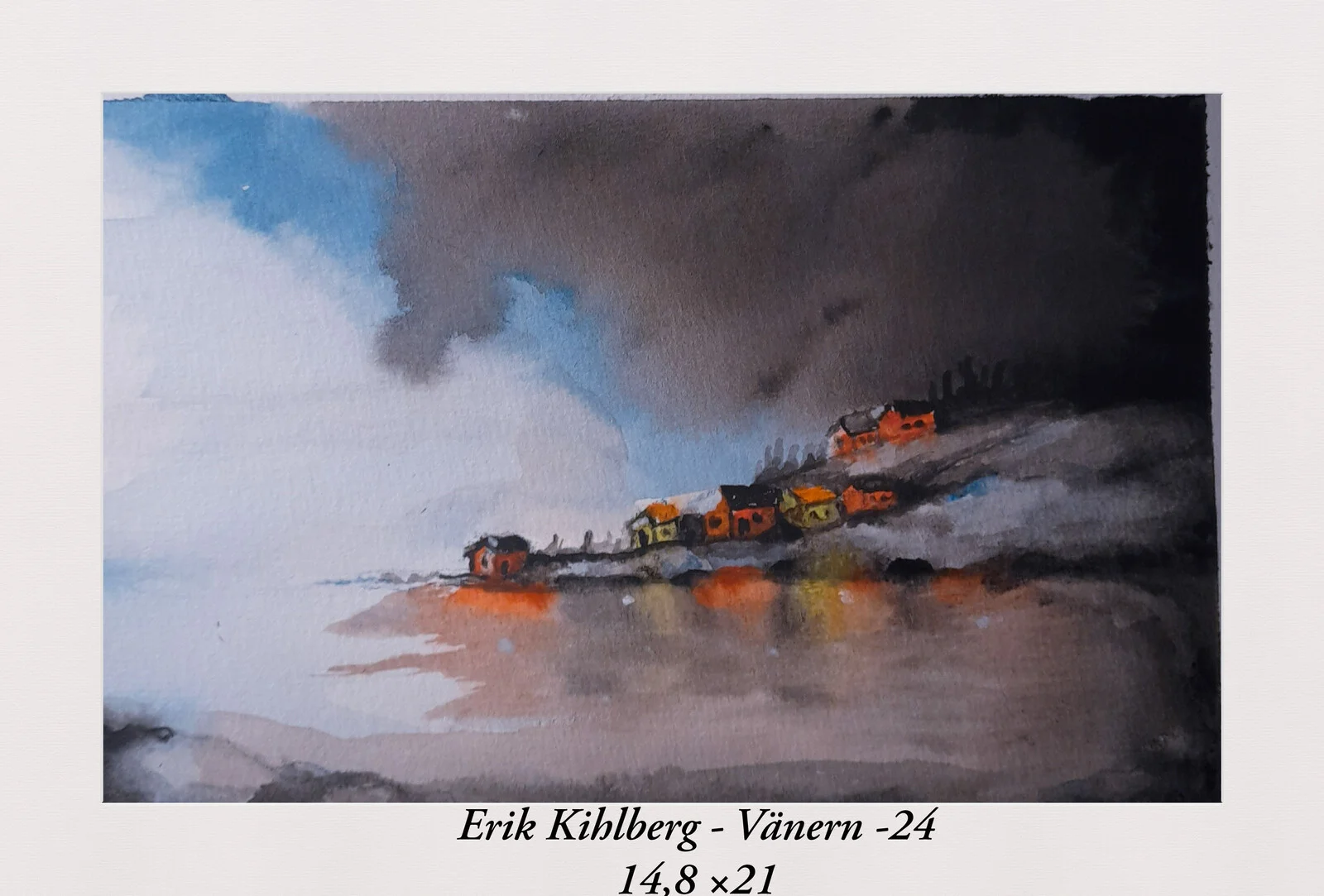 Akvarell Erik Kihlberg Vänern -24 av Erik Kihlberg