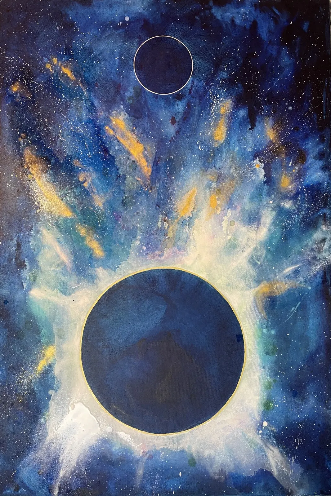 Akrylmålning The symbiosis of chaos and order av Anna Eriksson