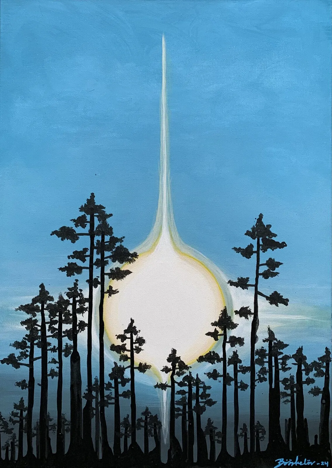 Akrylmålning av Ylva Bjärkelöv