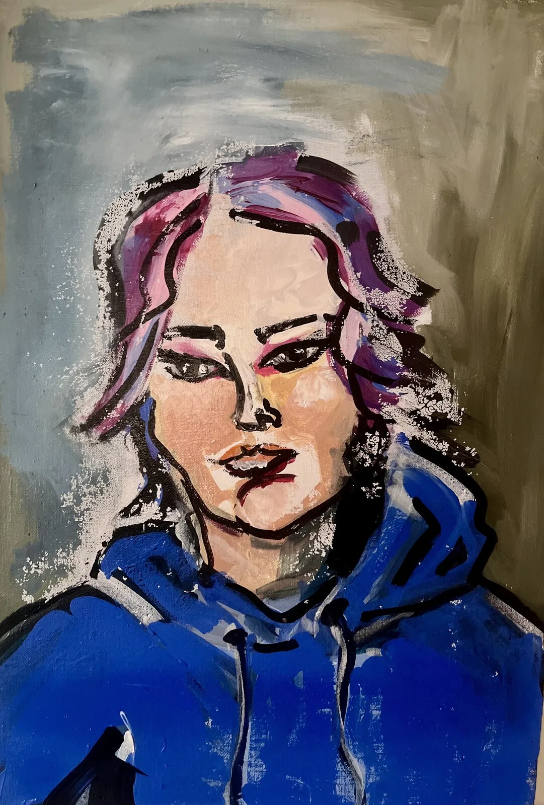 Akrylmålning Margo av Katja de Gysser