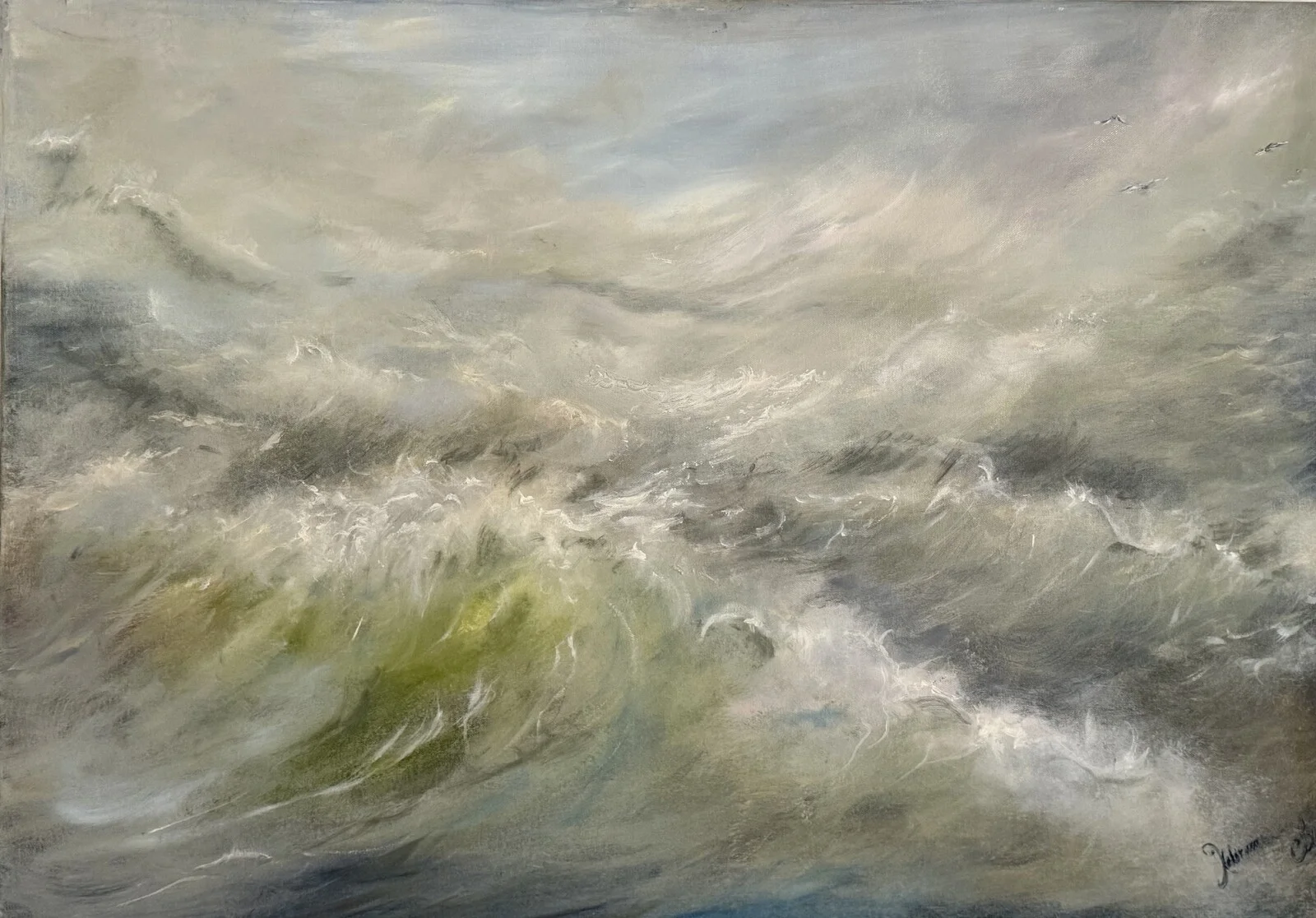 Oljemålning The warm storm av Katarina Blomberg