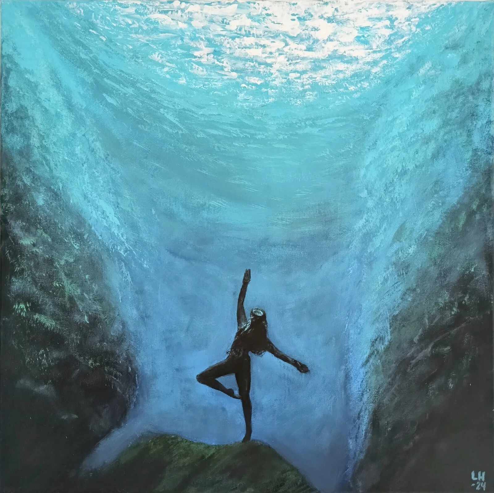 Akrylmålning Ljus av Linus Hjälmeby