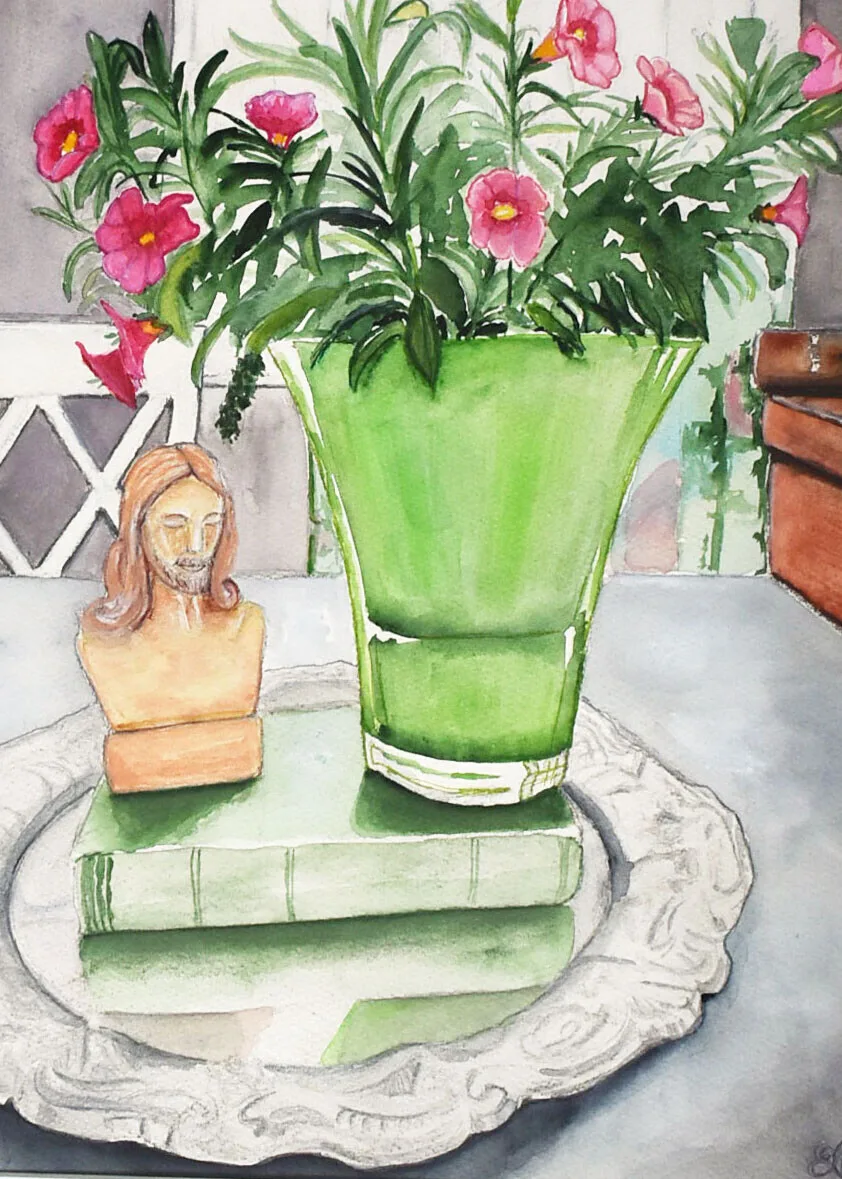 Akvarell Stilleben av Lena Maijanen