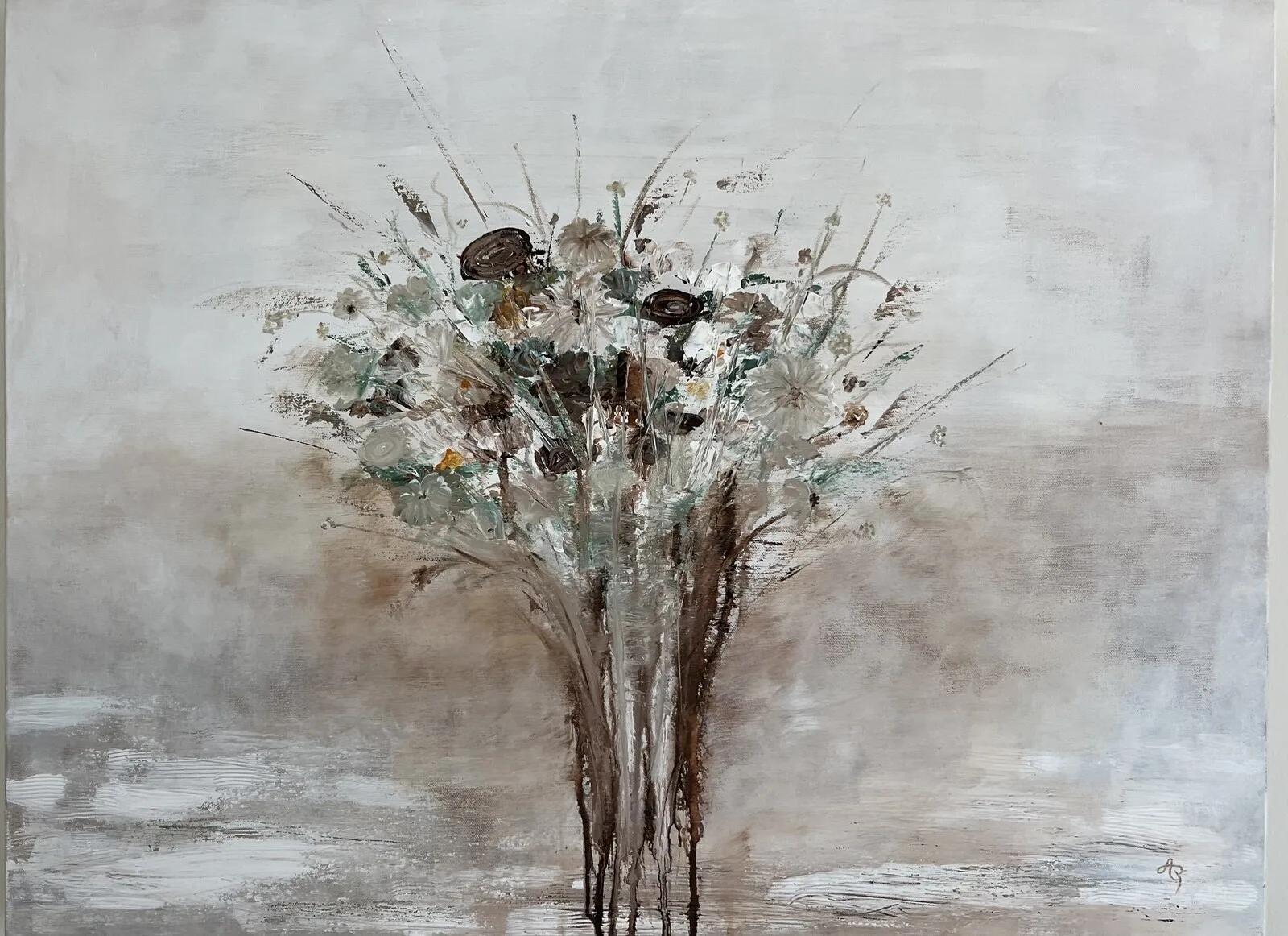 Akrylmålning Bouquet av Annika Persson