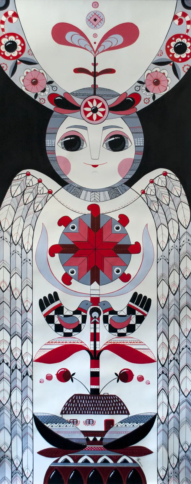 Akrylmålning Garden of the Soul. Childhood_paper, acrylic av Aleksandra Paranchenko