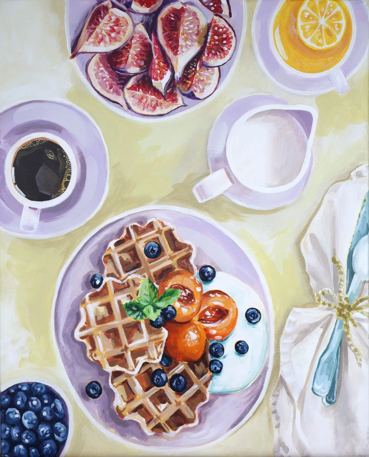 Akrylmålning Brunch av Anna Zdanowicz