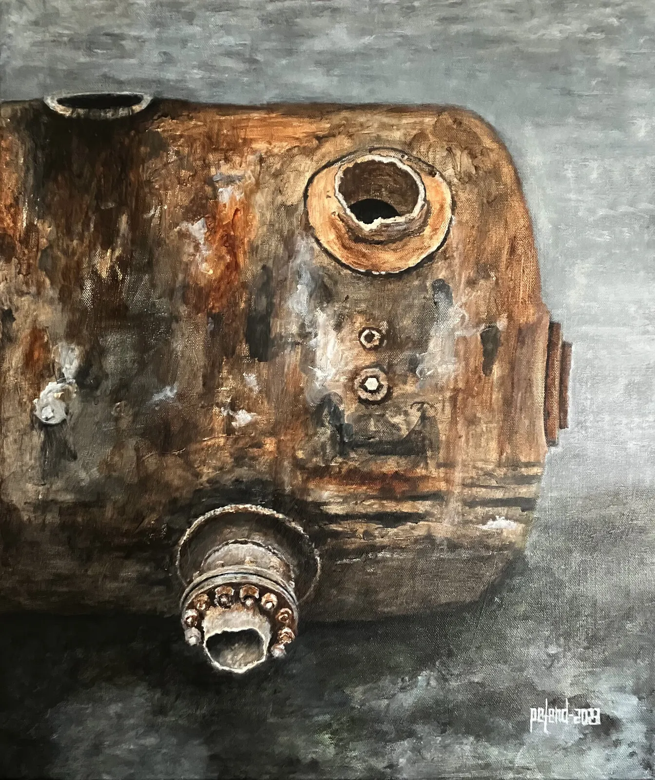 Akrylmålning Cistern av Peter Endahl