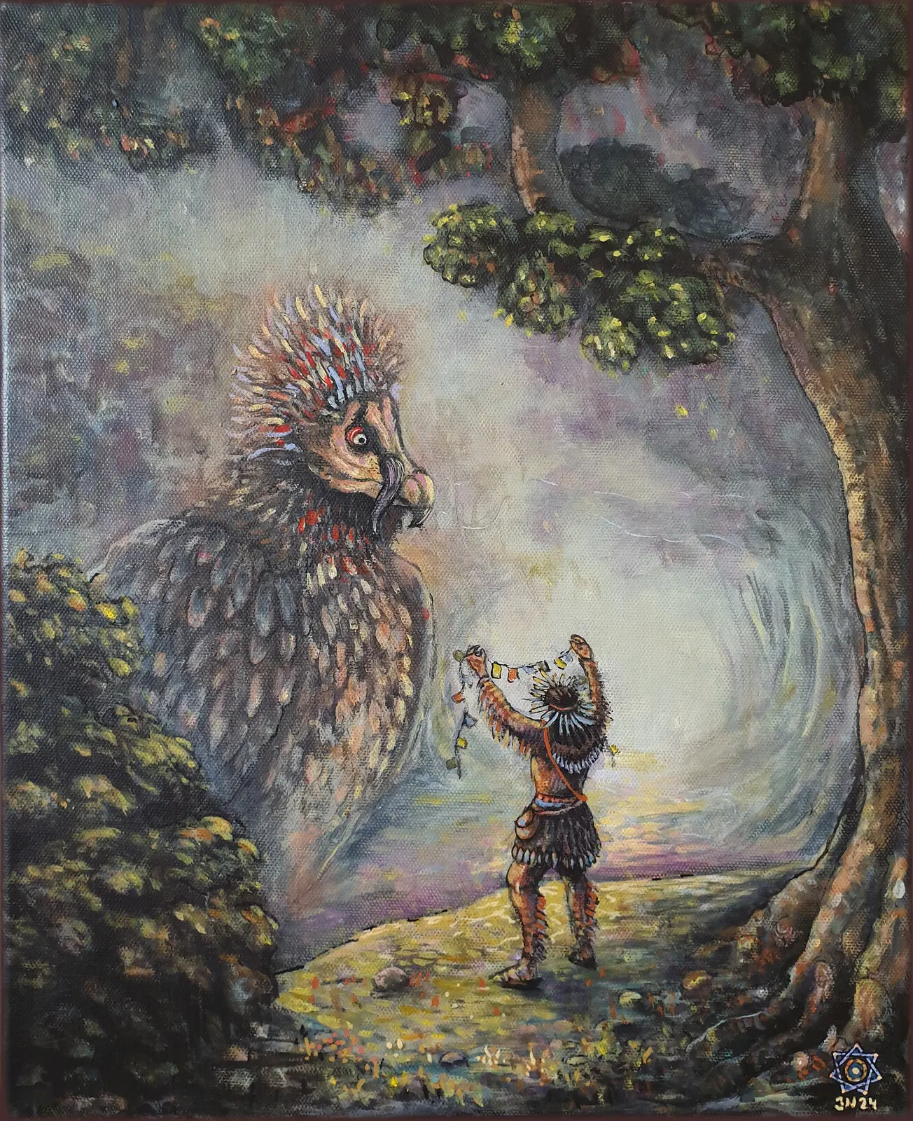 Akrylmålning Veneration av Jesper Nordström