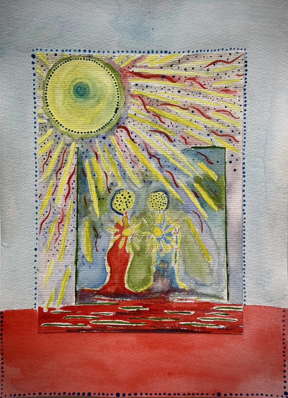 Akvarell Hjärterum av Rasmus Nikanor