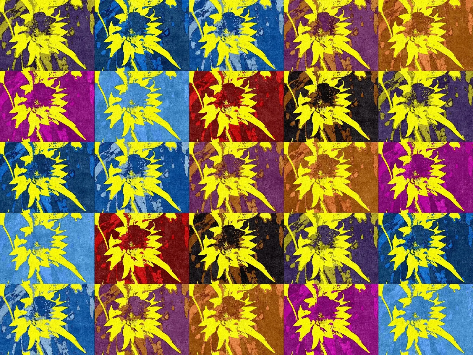 Fjäril på solros Pop Art av Harri Ylikomi