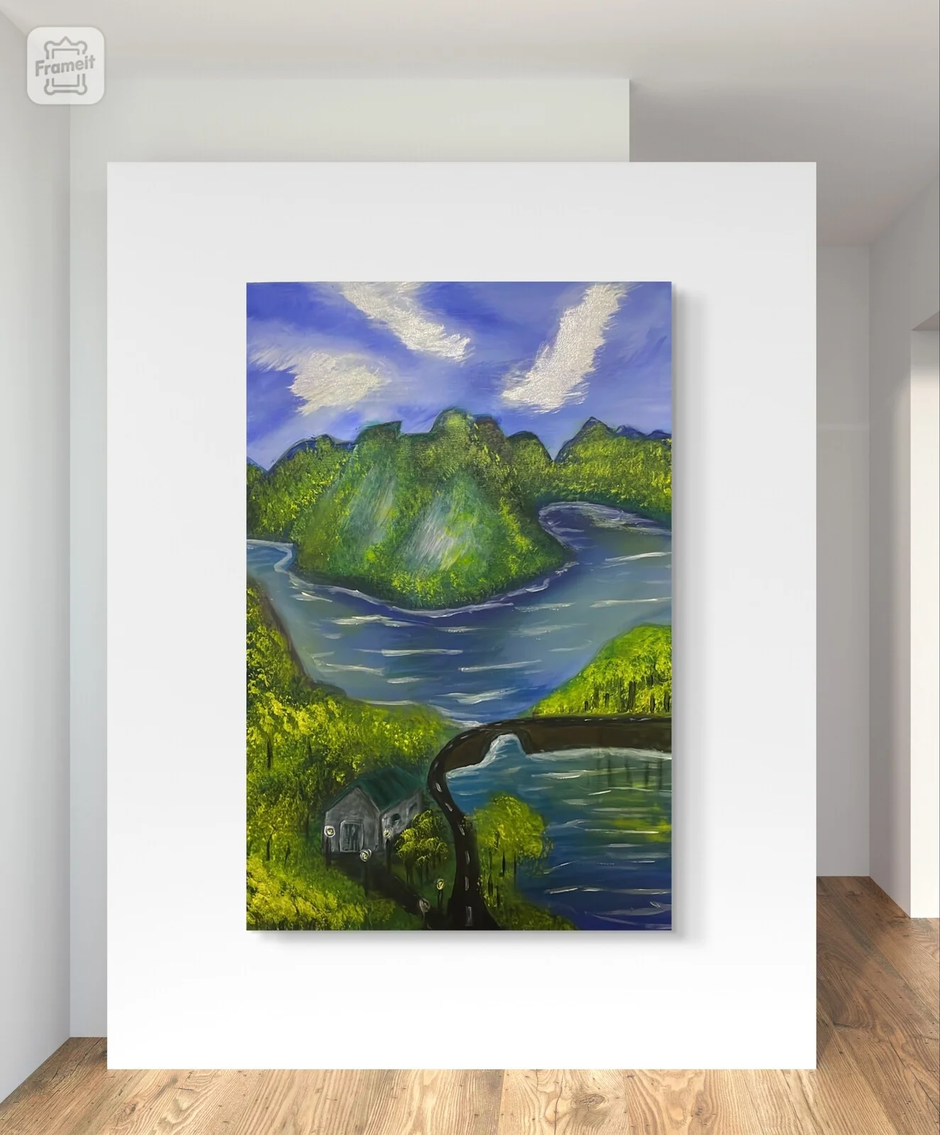 Akrylmålning Peaceful road av Sofidar Sofee