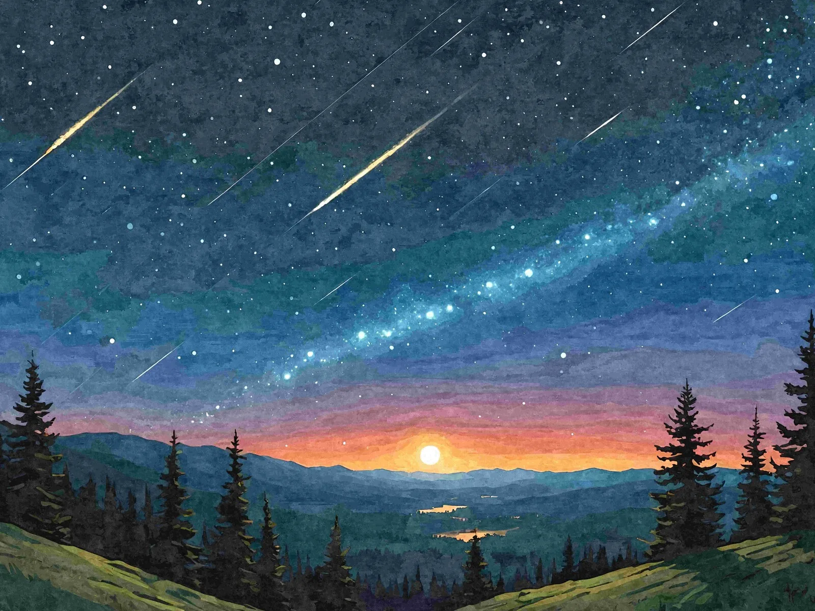 Perseid meteorregn II av Harri Ylikomi