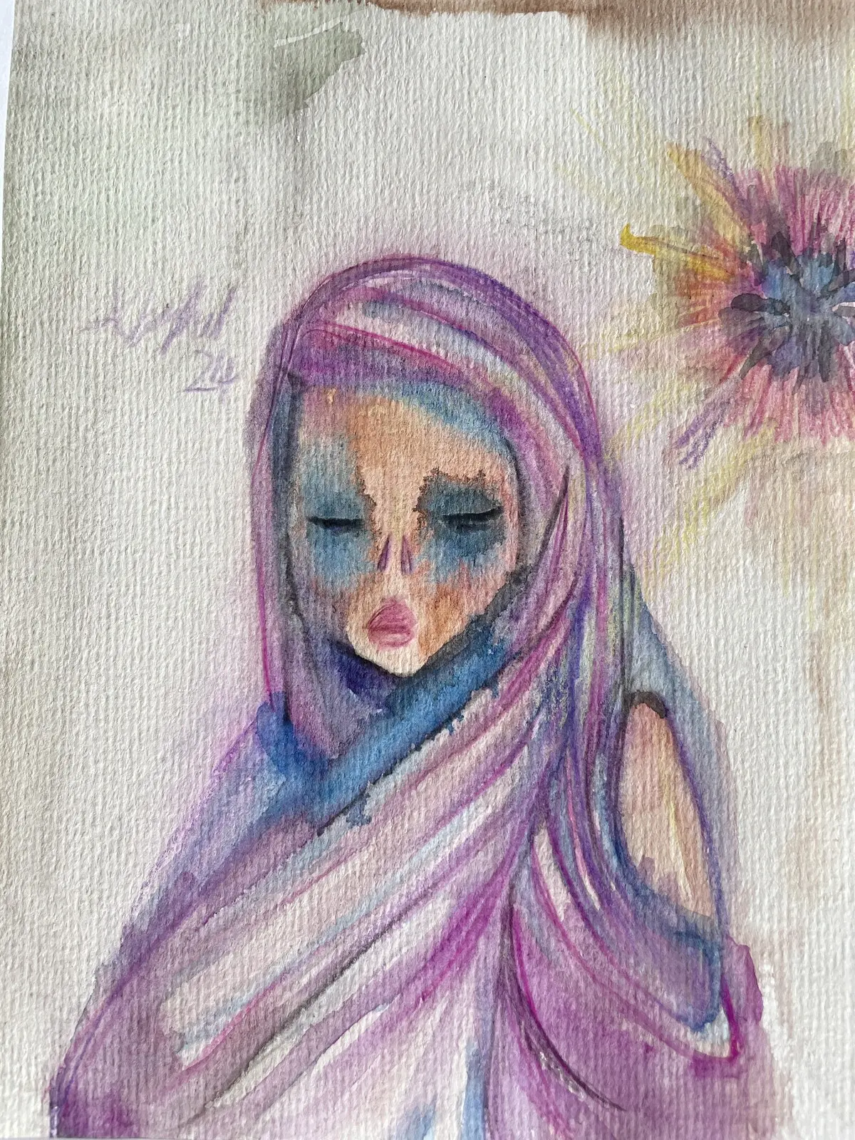 Akvarell av Lilja Ljungdahl Holst