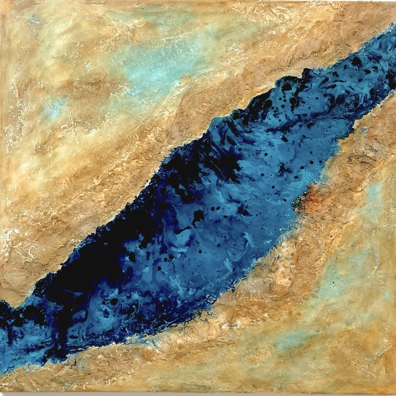 Akrylmålning Livets källa av Birgitta Jäversjö