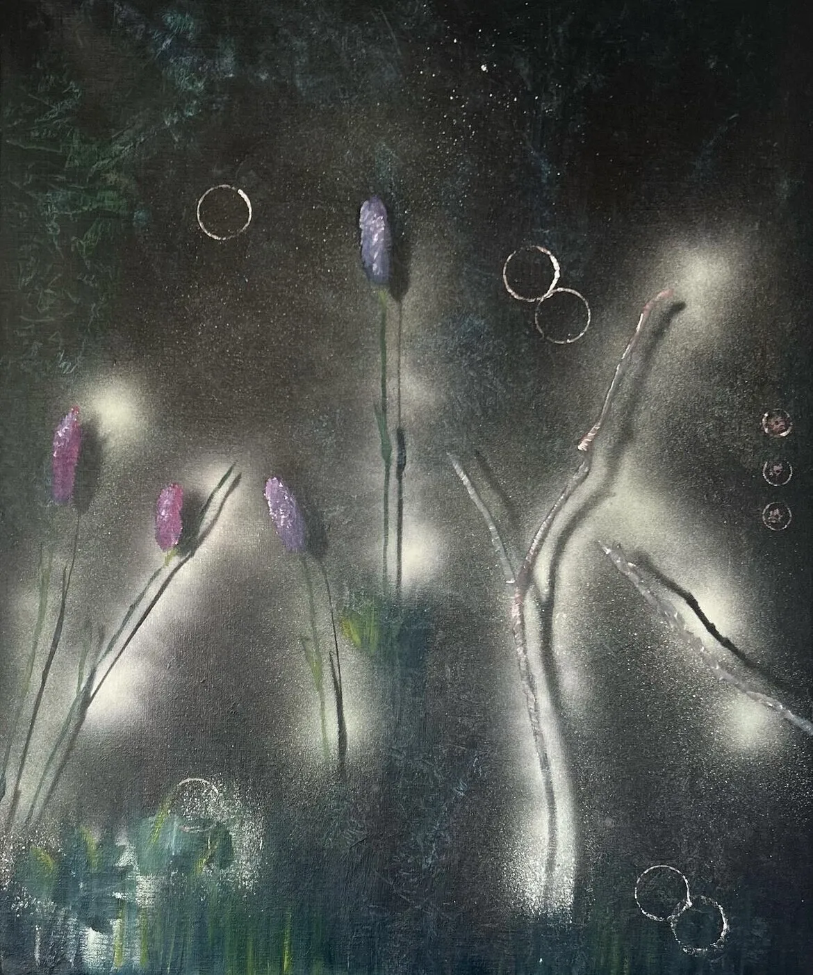 Midnight space flowers av Paula Swed