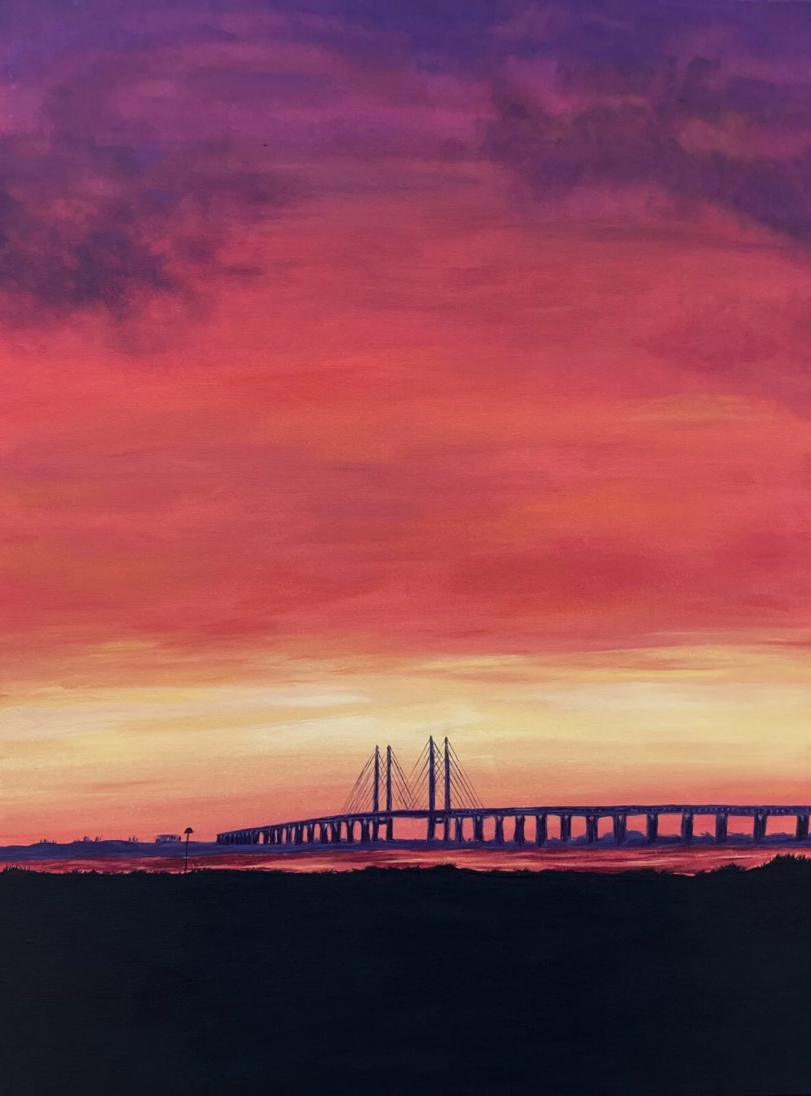 Akrylmålning Golden Passage av Alyona Siergieieva - Designfull Art