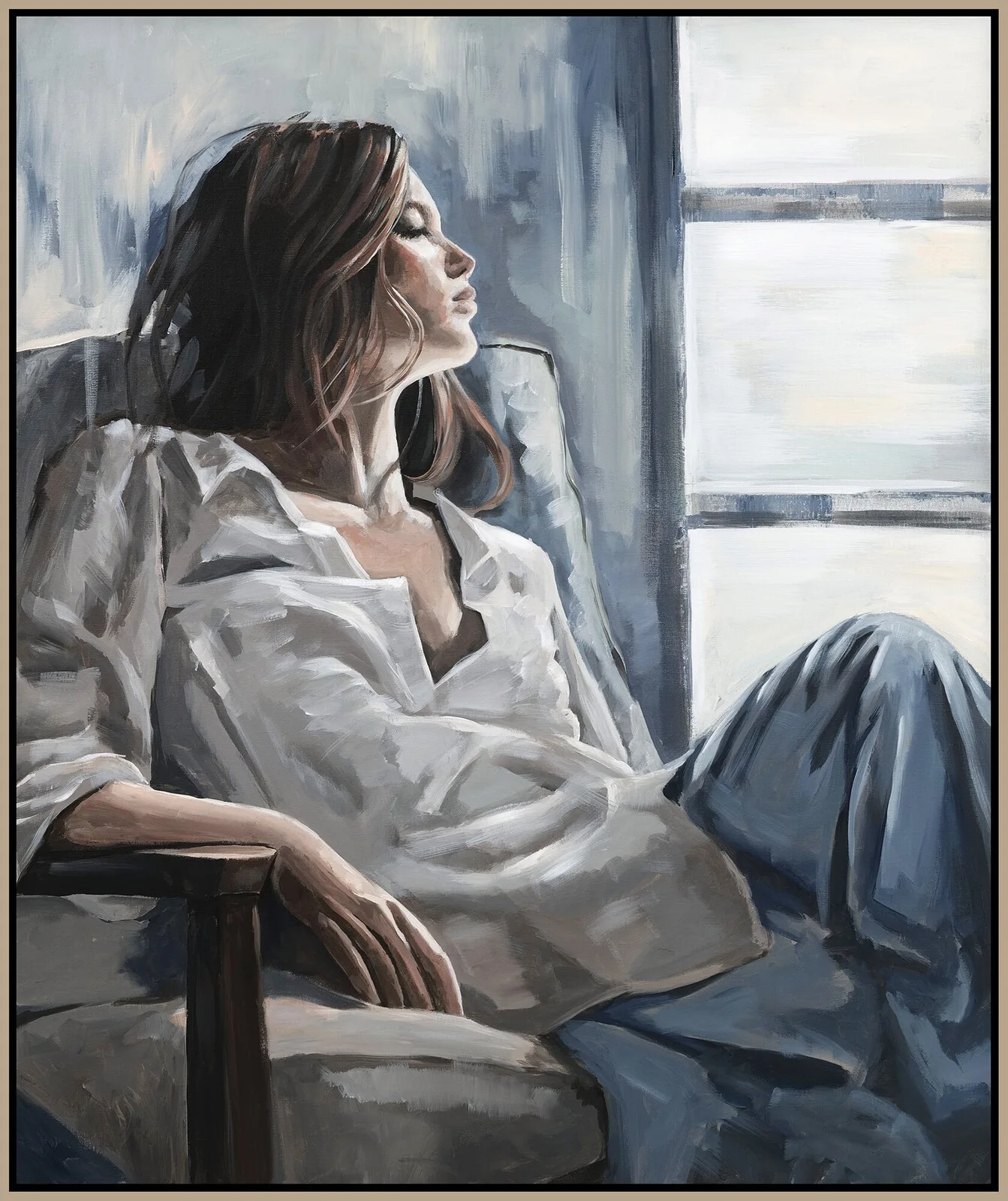 Akrylmålning Serena av Tomas Hammar