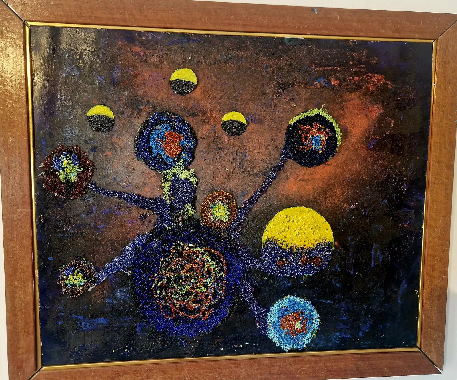 Oljemålning Universums svarta hål utplånas allt av Kjell.. Siffran Kinnander