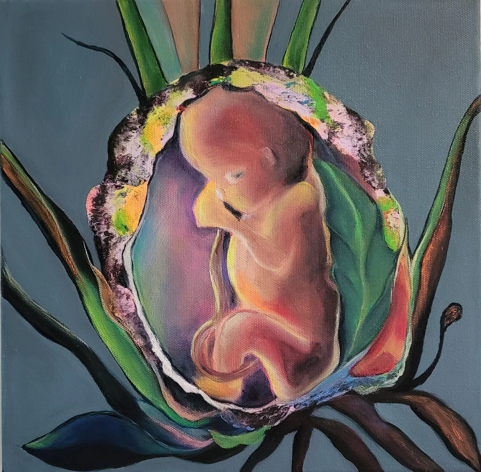 Oljemålning Embryo målning. av Lana BLINK