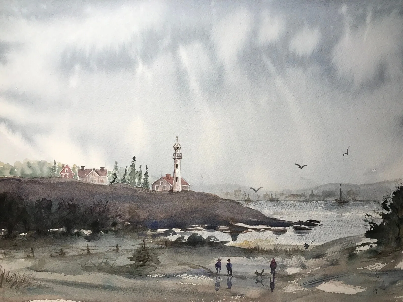 Akvarell Fyr Elise av Gunilla Hultman