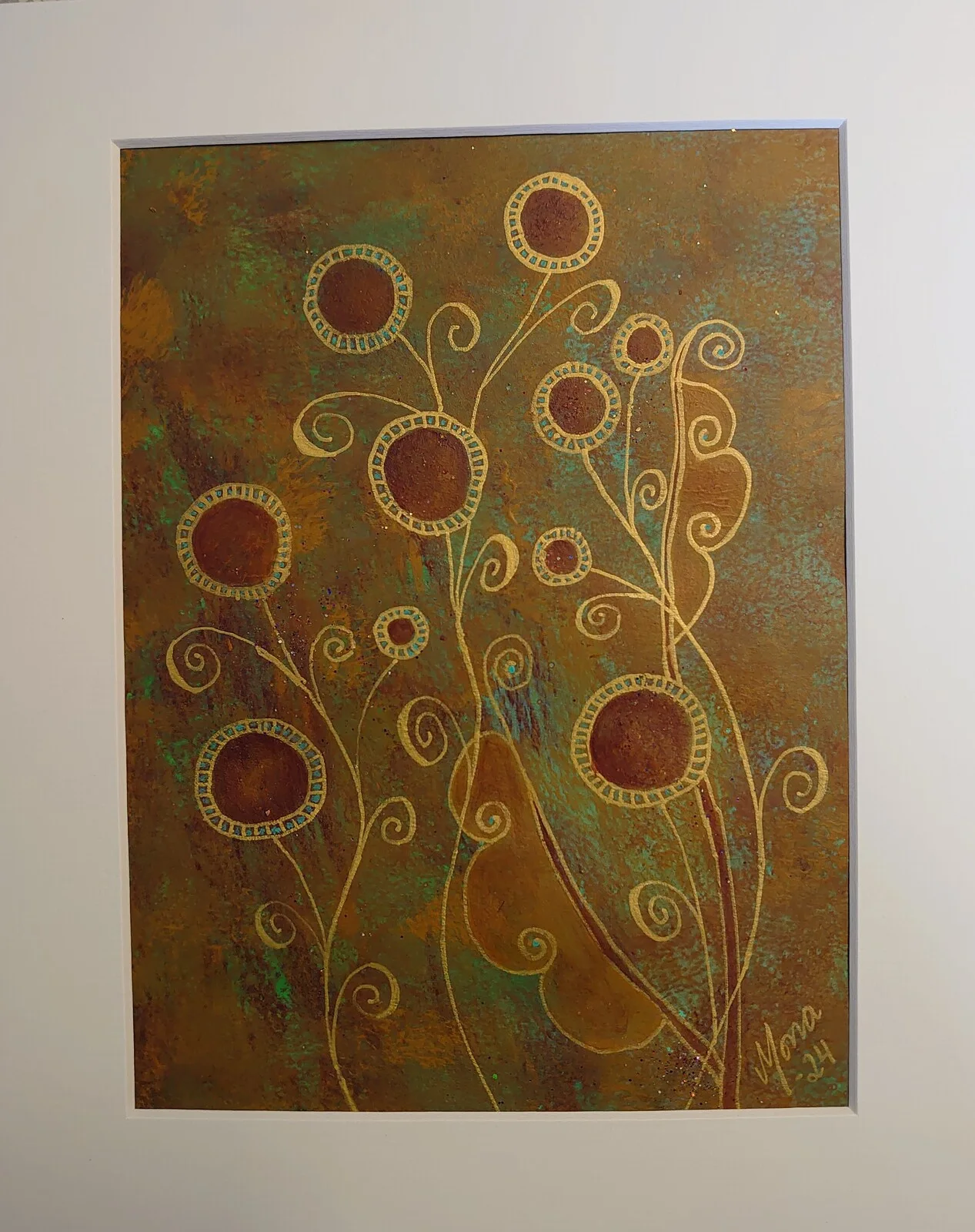 Akrylmålning Växtlighet av Mona Lindström