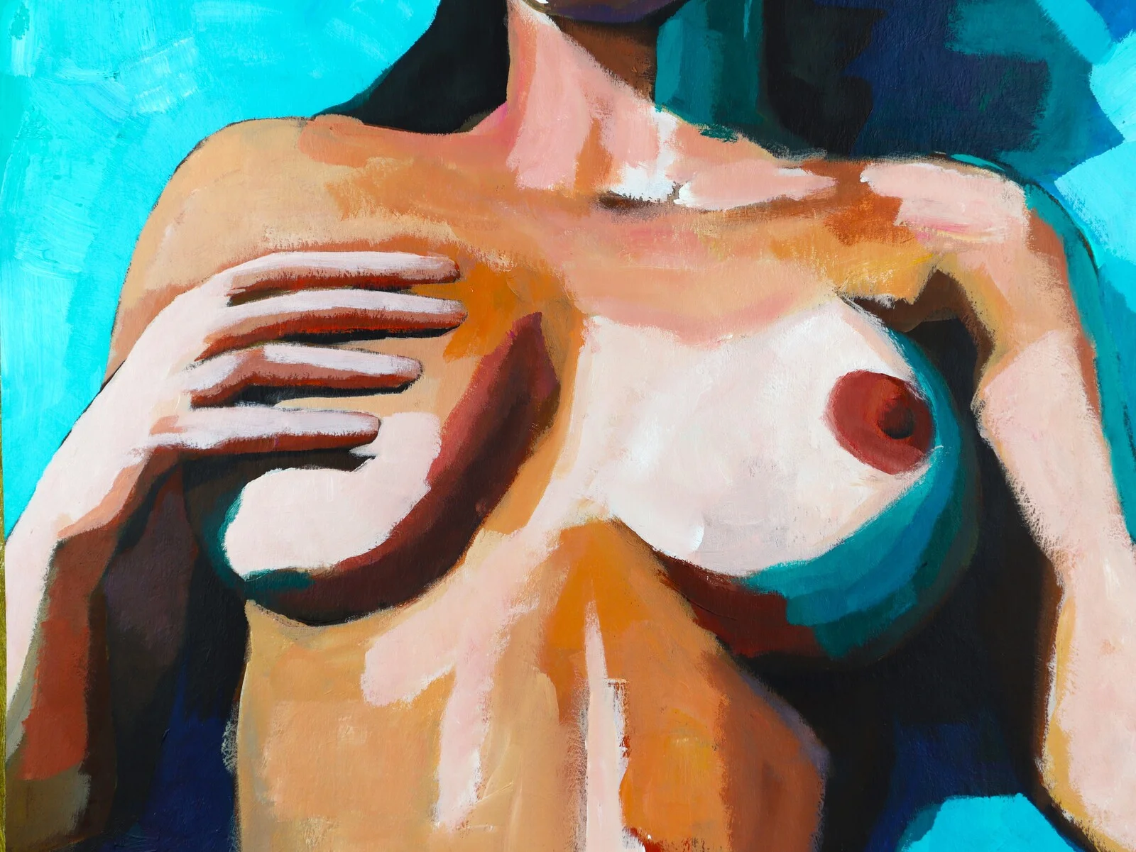 Akrylmålning Tan Lines av Jens Fjaestad