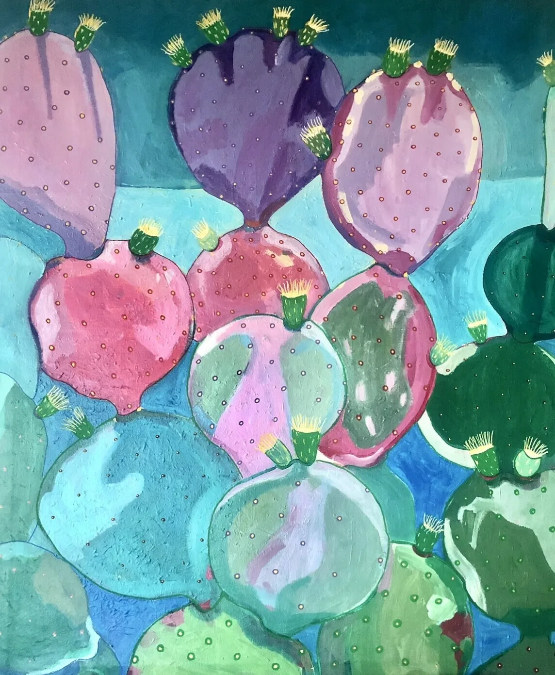 Akrylmålning Skuggor av Monica Prentice