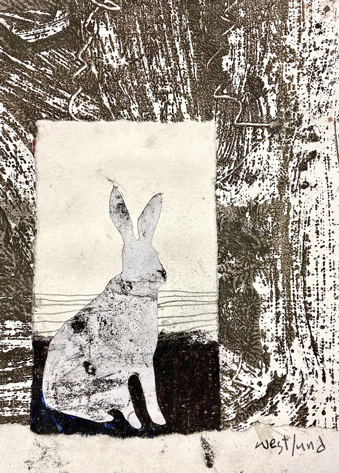 Black and white rabbit av Hans Westlund