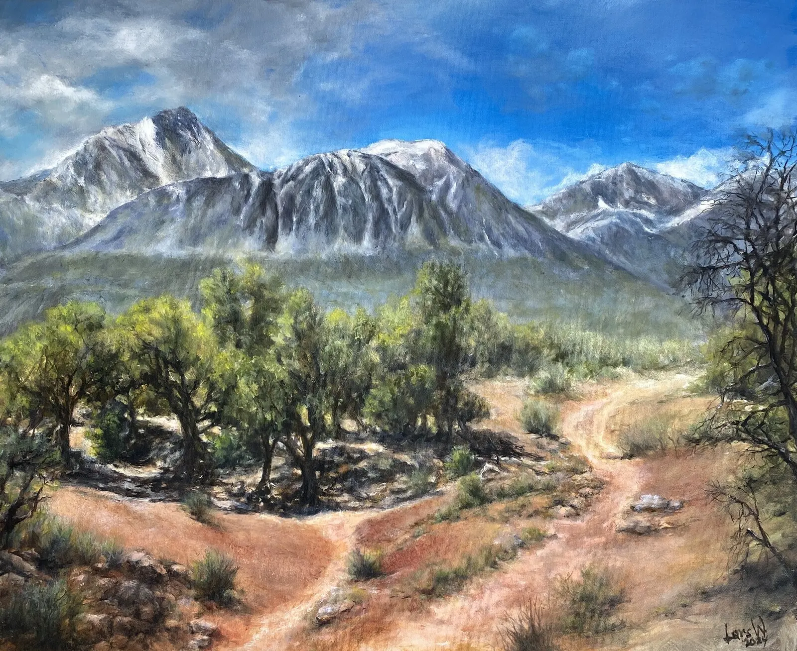 Oljemålning ”Sleeping Ute Mountains, Colorado av Lars Wedholm