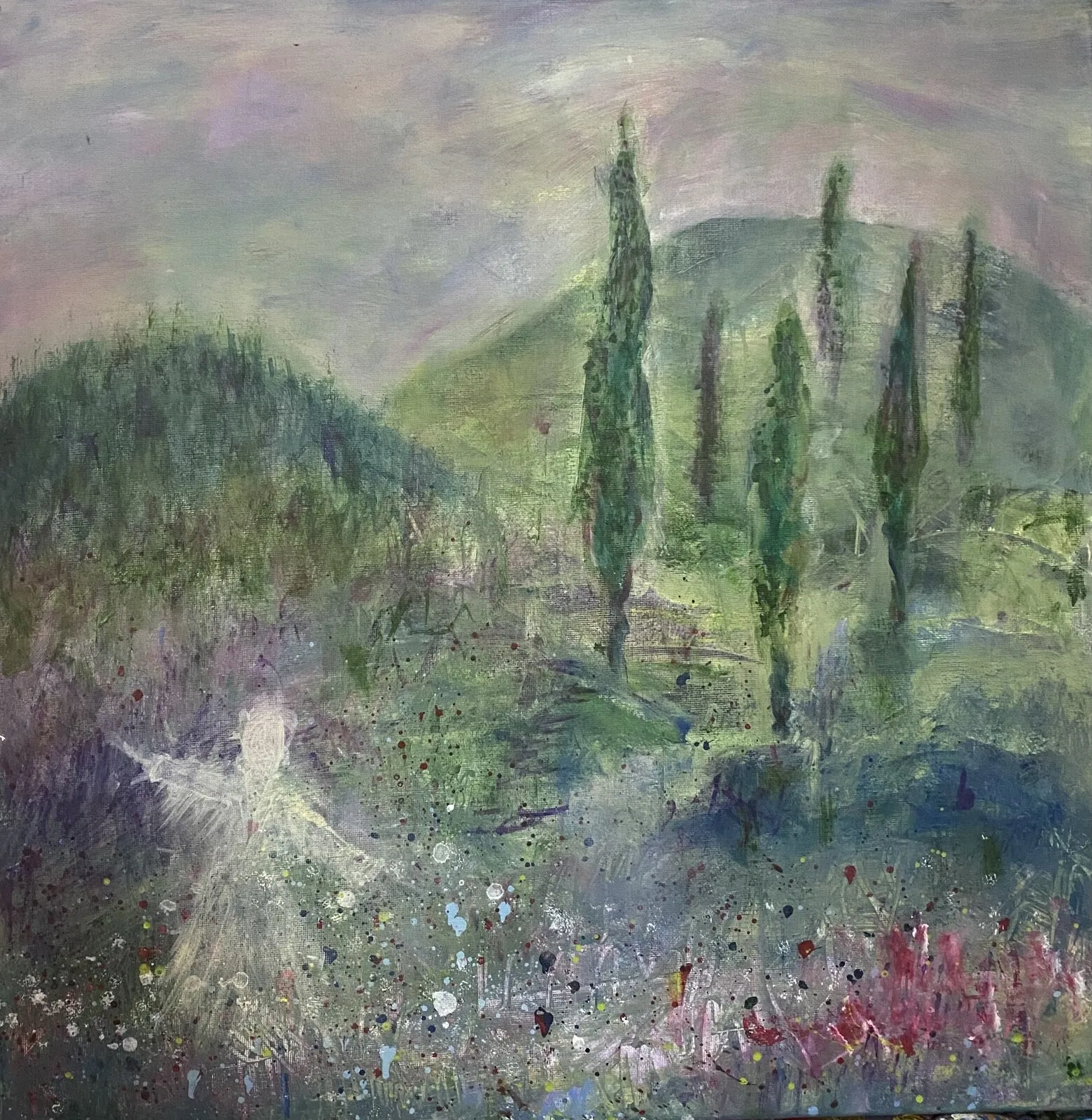 Akrylmålning I am free av Kirsi Li Wahlström