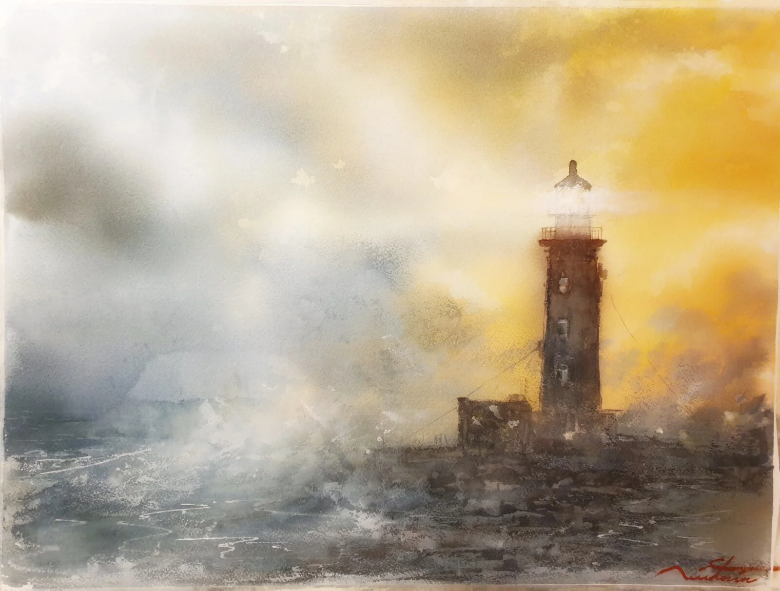 Akvarell av Joakim Wictorin