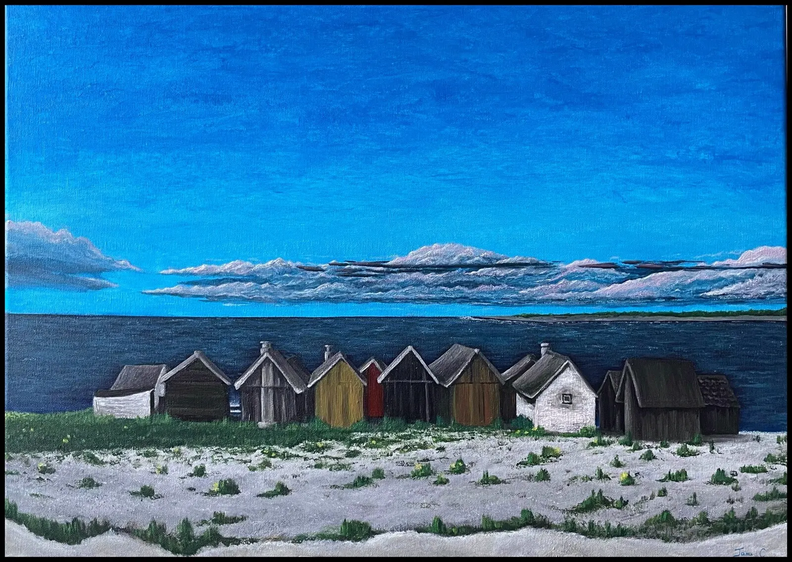 Akrylmålning Fårö view av Constanza Eirelius