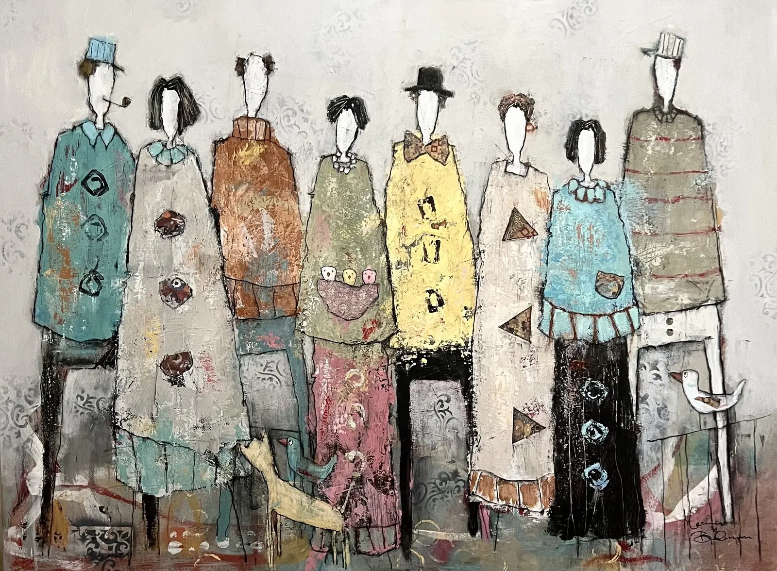 ”Det gåtfulla folket” collage av Marina Björkman