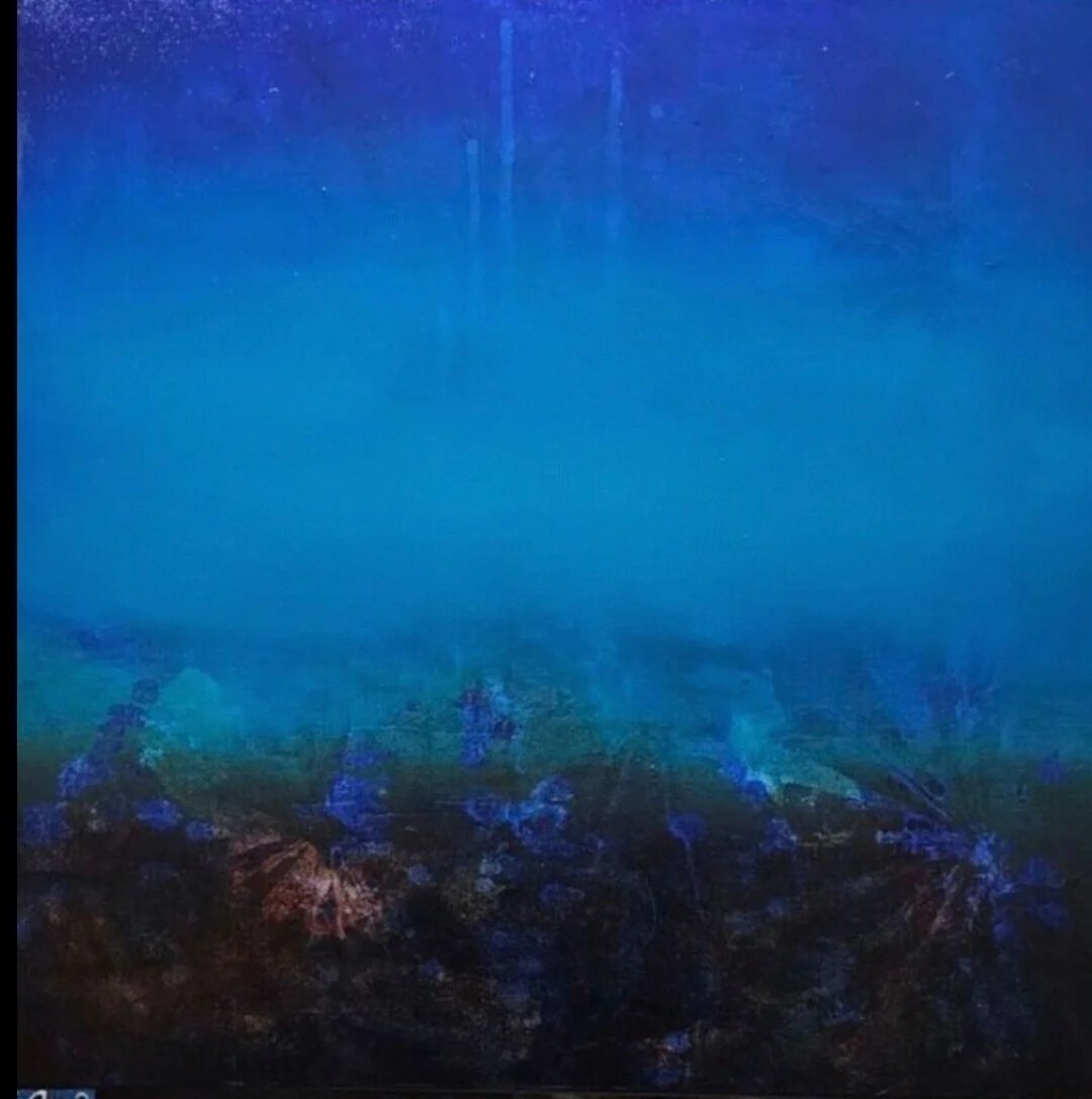 Oljemålning Abyss-Fredrik Norberg och Martin Sokolowski av Martin Sokolowski