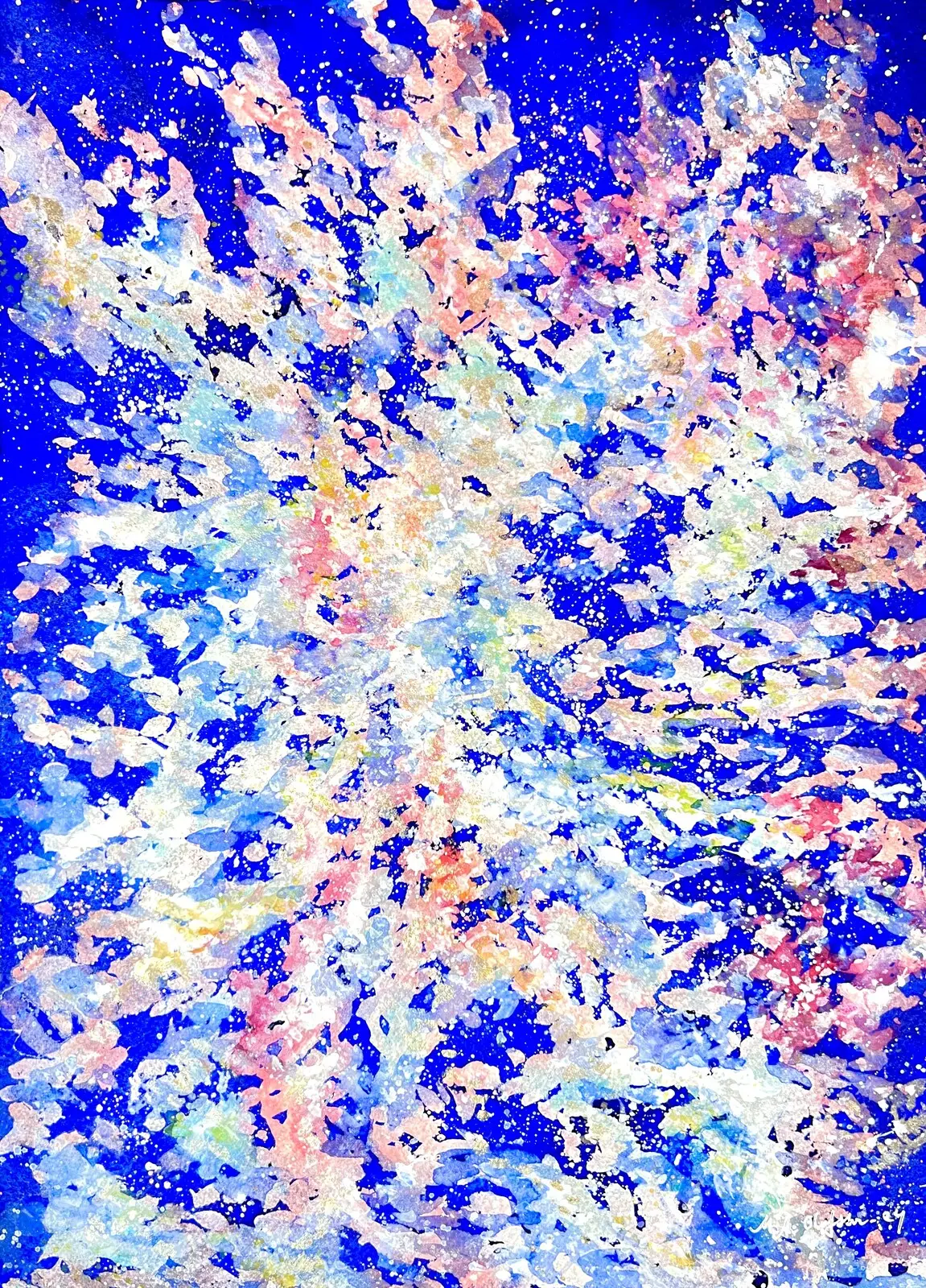 Akvarell Nebulosa av Marianne Akasha Olofsson
