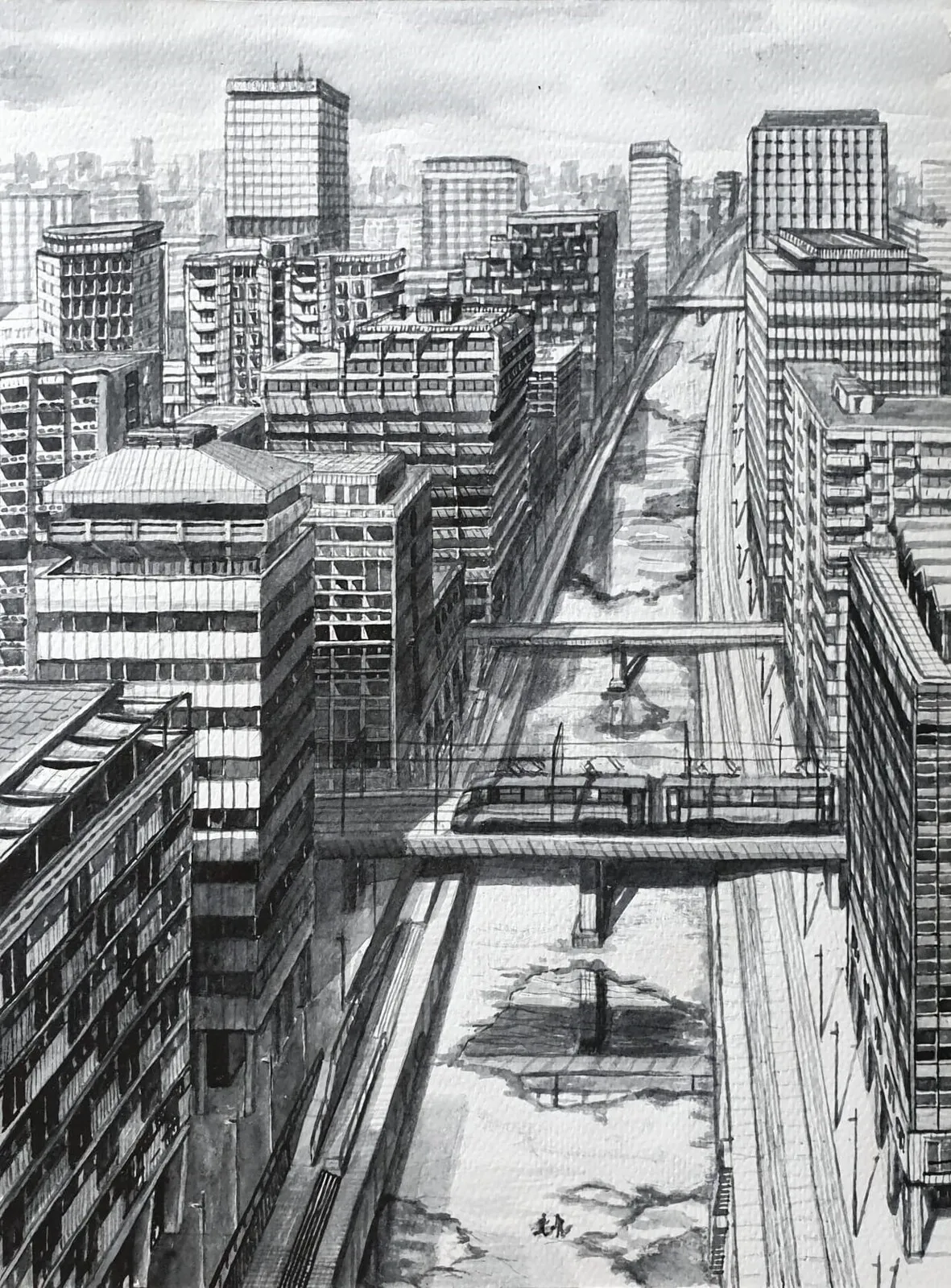 Akvarell Untitled/2 av Jakub Maliborski