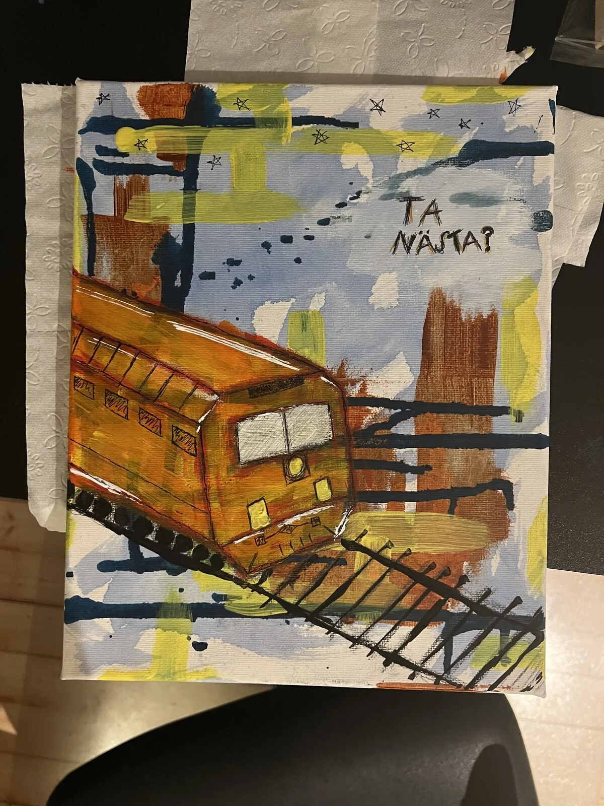 Akrylmålning Ingen stress av Hjalmar Brun