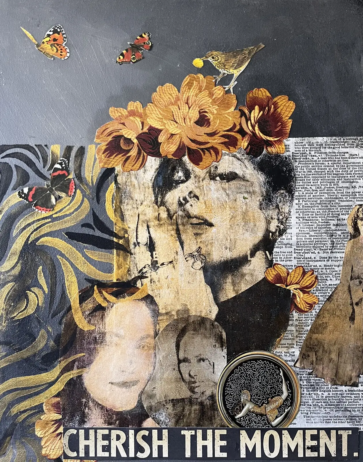 Akrylmålning Cherish. The Moment av Leena Edholt, ArtByLee