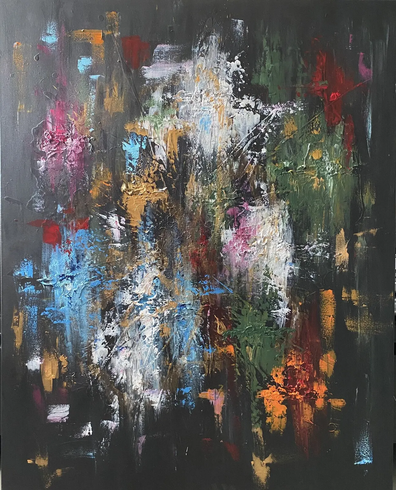 Akrylmålning Pure energy Freefall av Anneli Bendius