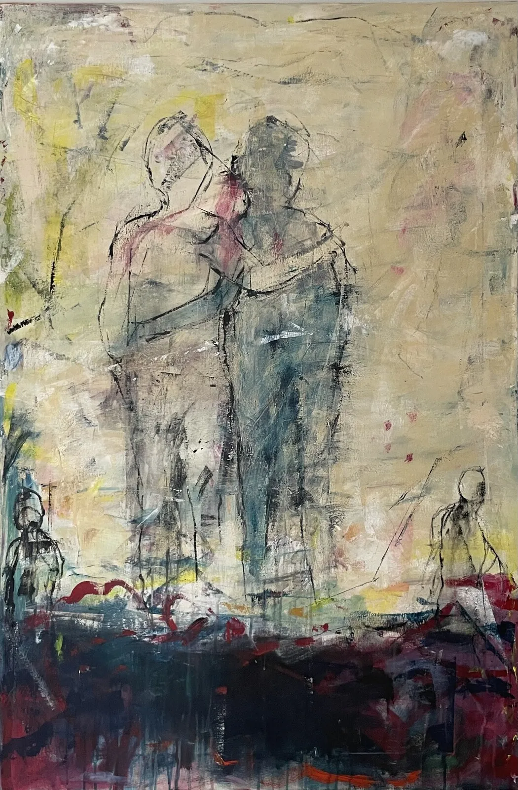 Akrylmålning Embrace av Peter Frejeberg