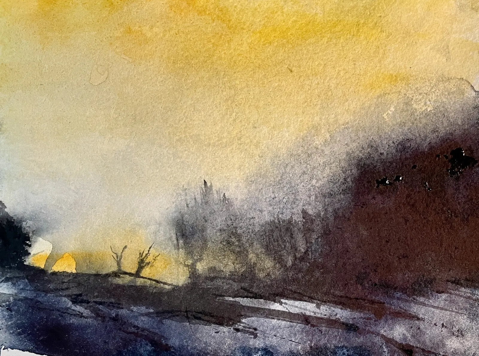 Akvarell Ljuset finns av Gunilla Tuvin