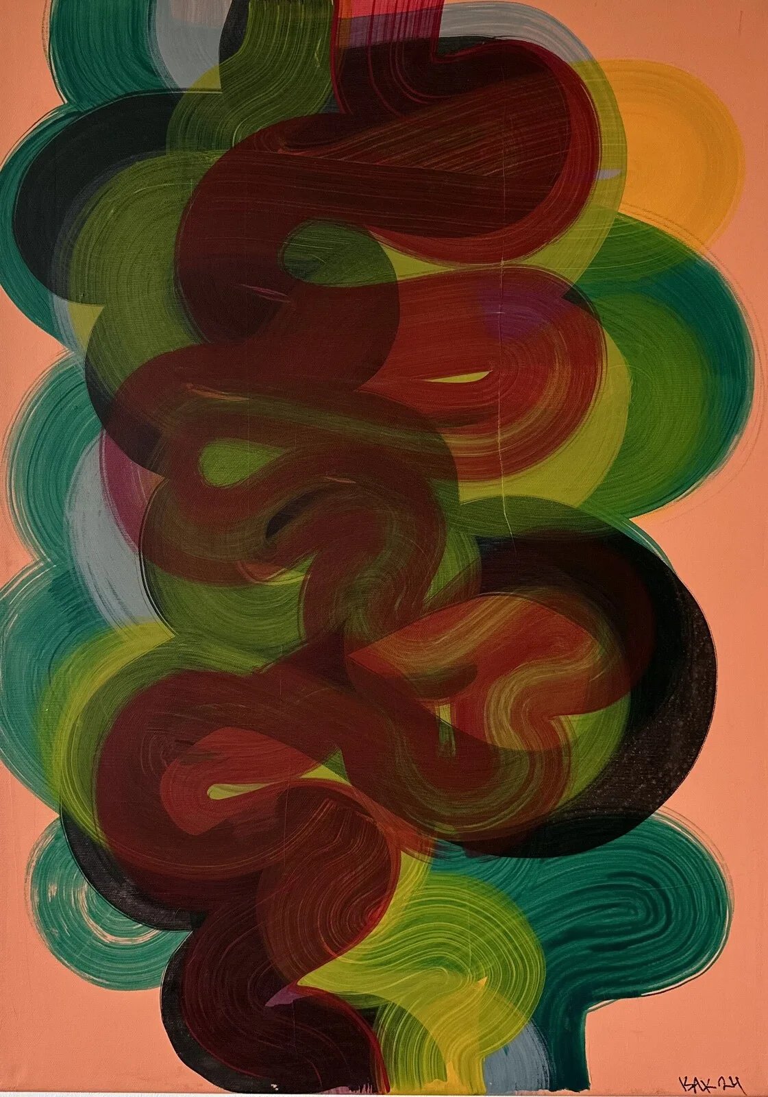 Akrylmålning Rökig färg1 av Isak Isaksson