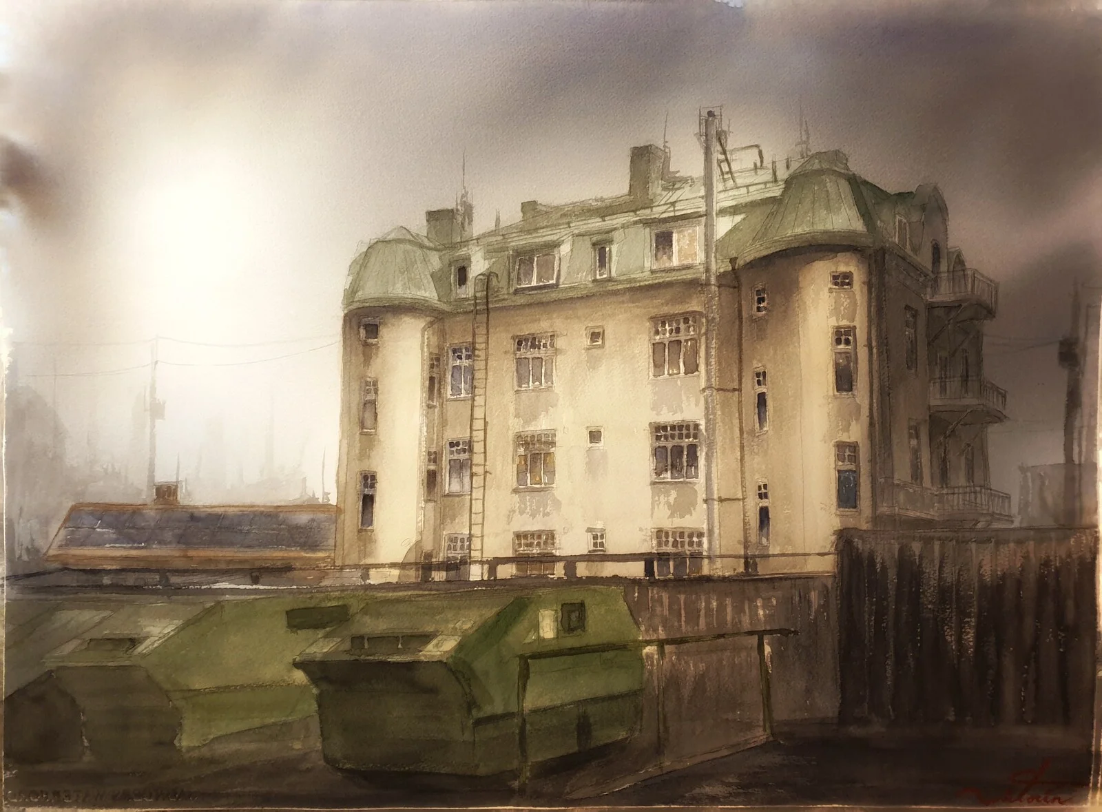 Akvarell av Joakim Wictorin