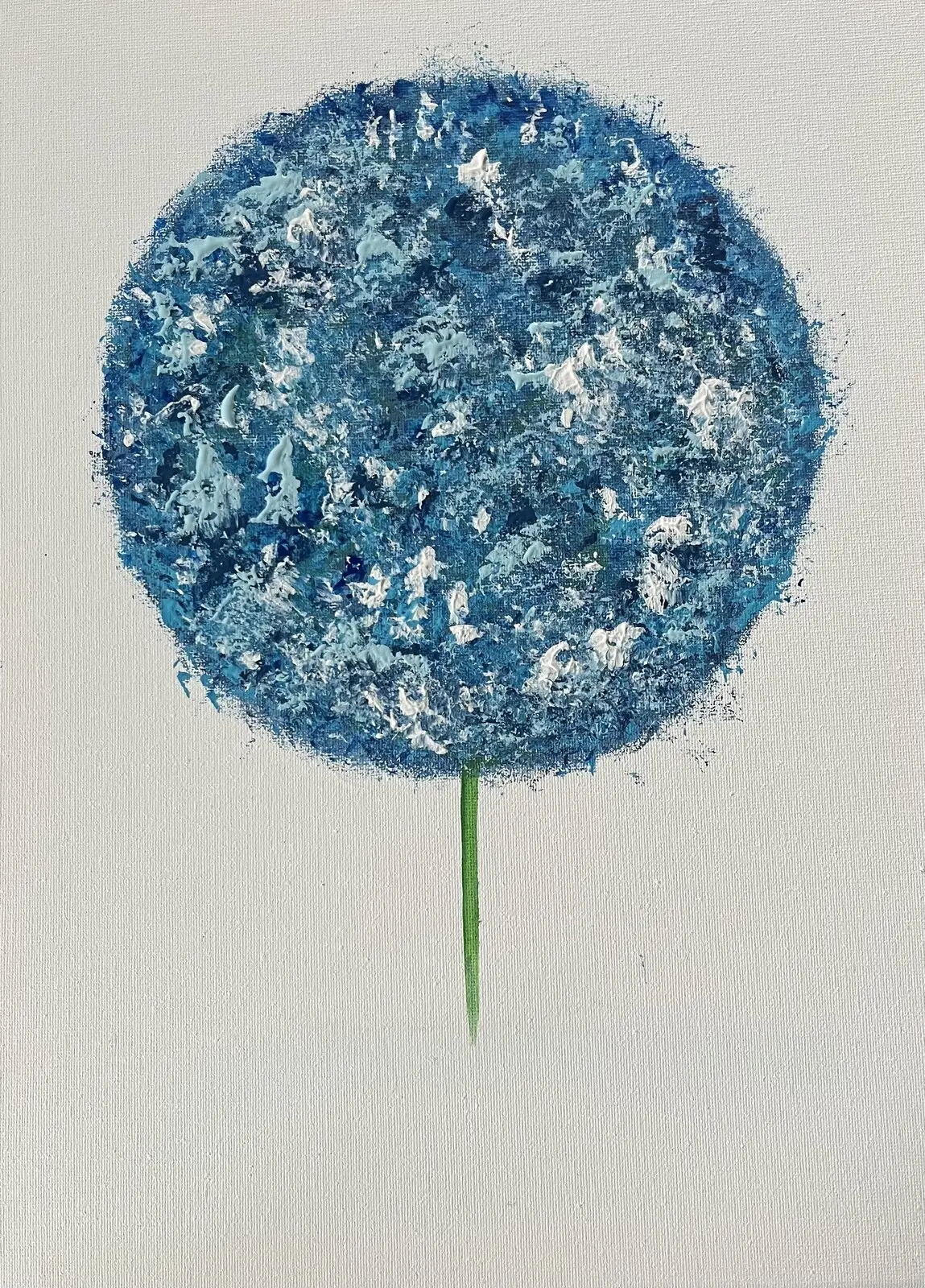 Akrylmålning Fleur de Bleu av Amie Norrman Söderman