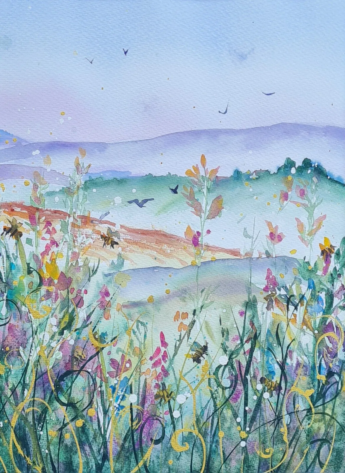 Akvarell Själens glädje av Mia Älegård