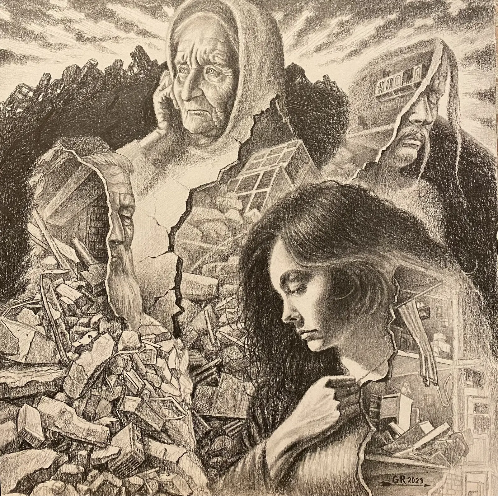 Destroyed houses, destroyed families, destinies… av Ramz Gadzh