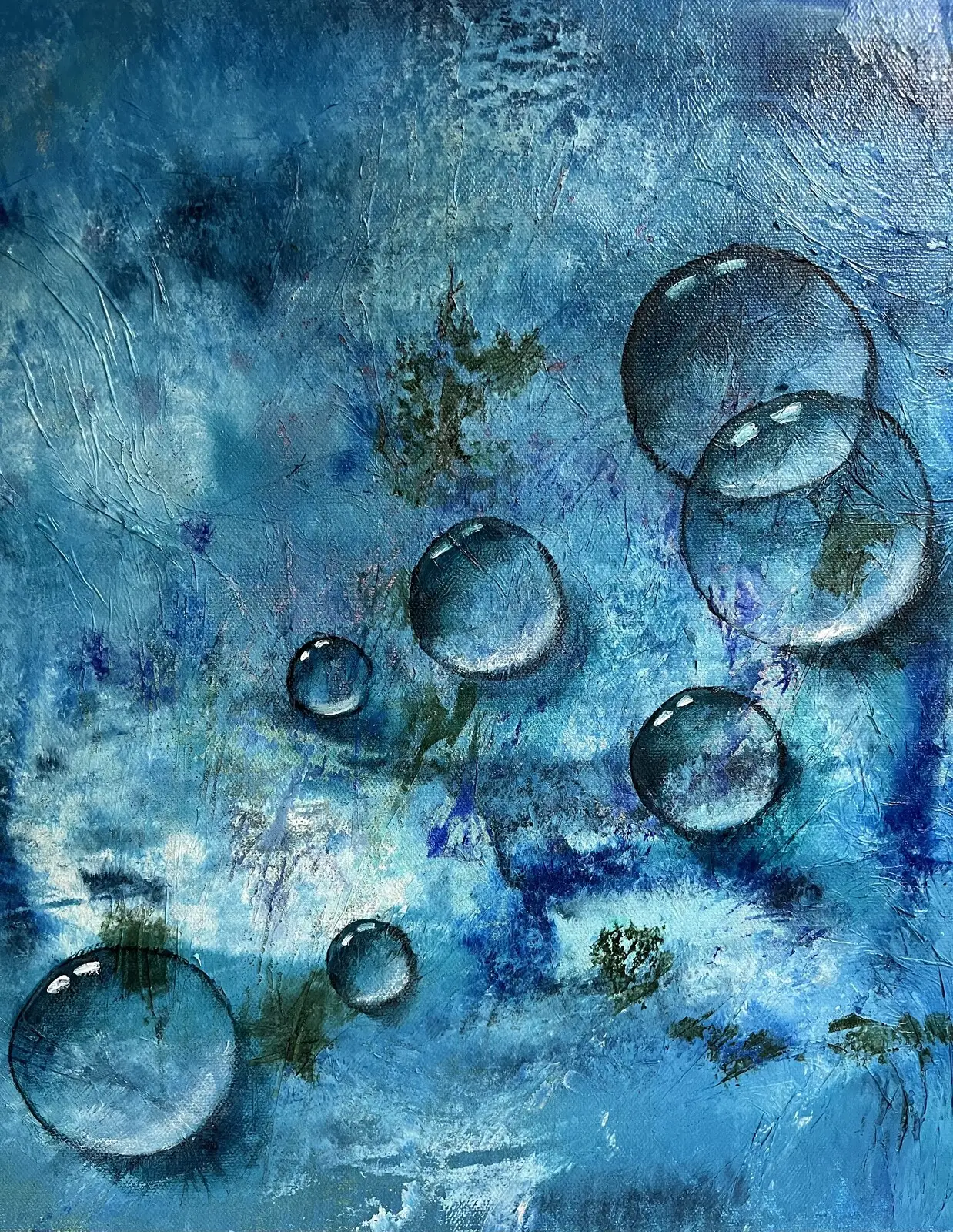 Akrylmålning Dropp av Christina Demmler