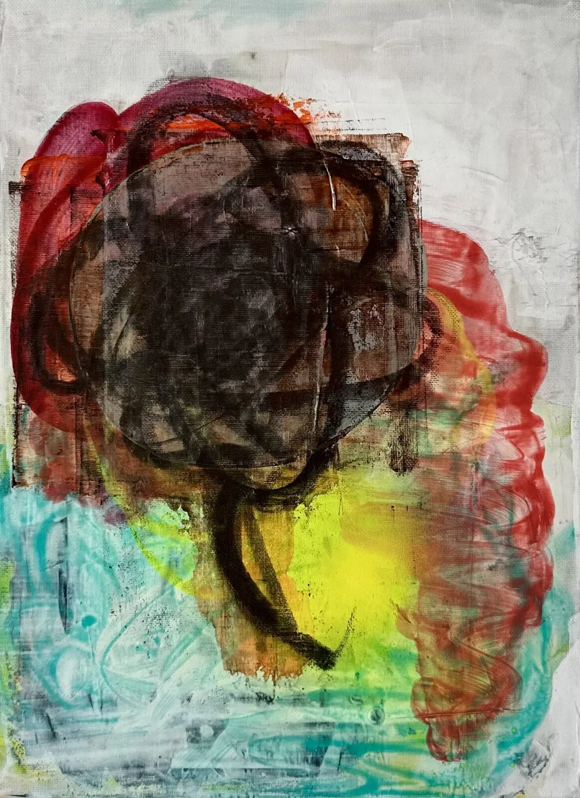 Akrylmålning Flower of evil 2 av Isak Isaksson