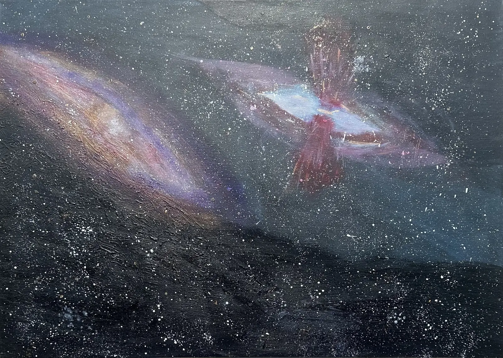 Akrylmålning The eyes of galaxy av Sedi Ebrahimi